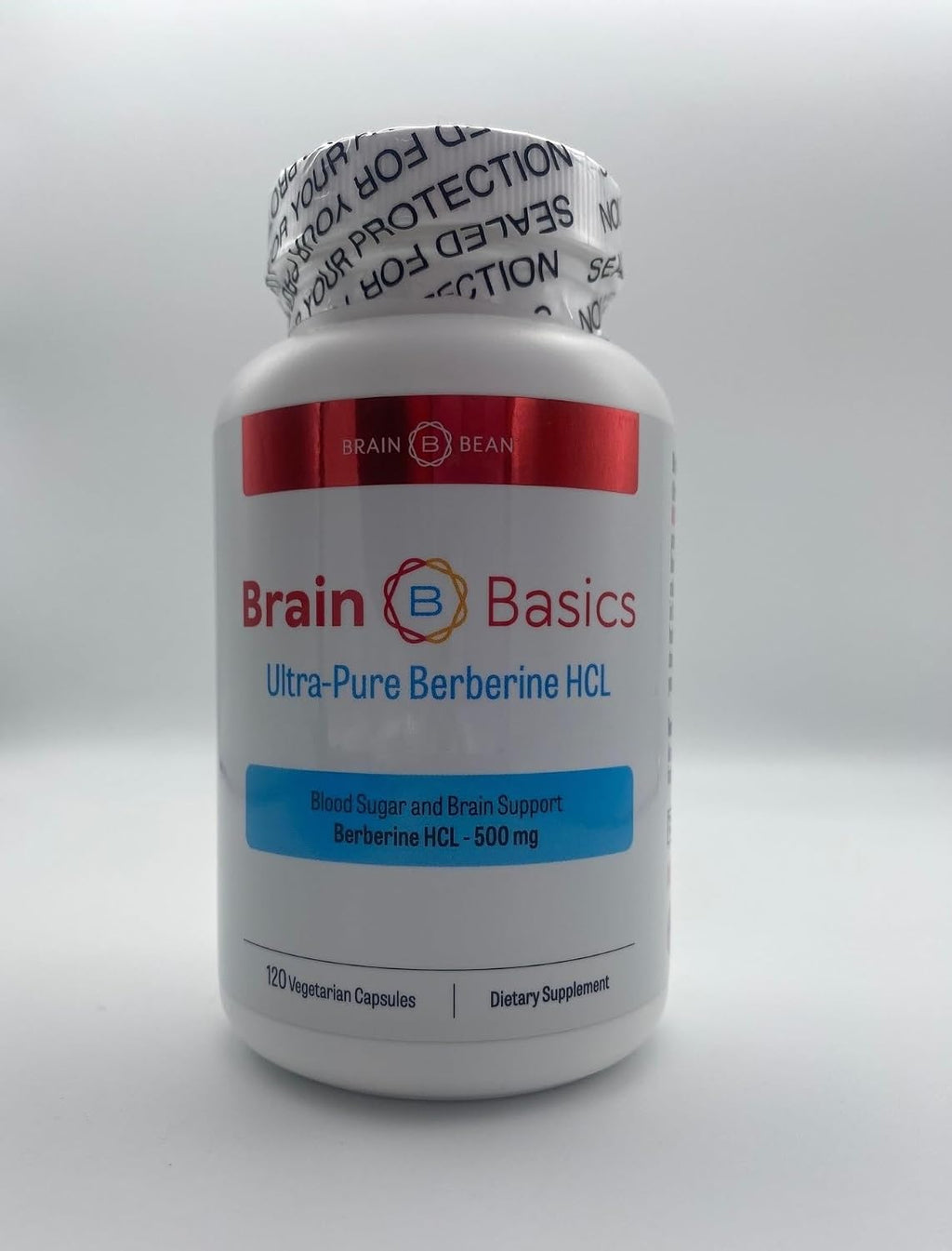 Brain Bean Ultra Pure Berberine HCL Supplement - 500mg, 120 Vegan Capsules