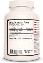 White Peony | 1,000 mg, 60 Cápsulas Veganas Suplemento Herbal | Remedy’s Nutrition