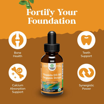 Natures Craft Gotas Líquidas de Vitamina D3 – Vitamina K: Contribuye a la coagulación sanguínea normal y al – Image 2