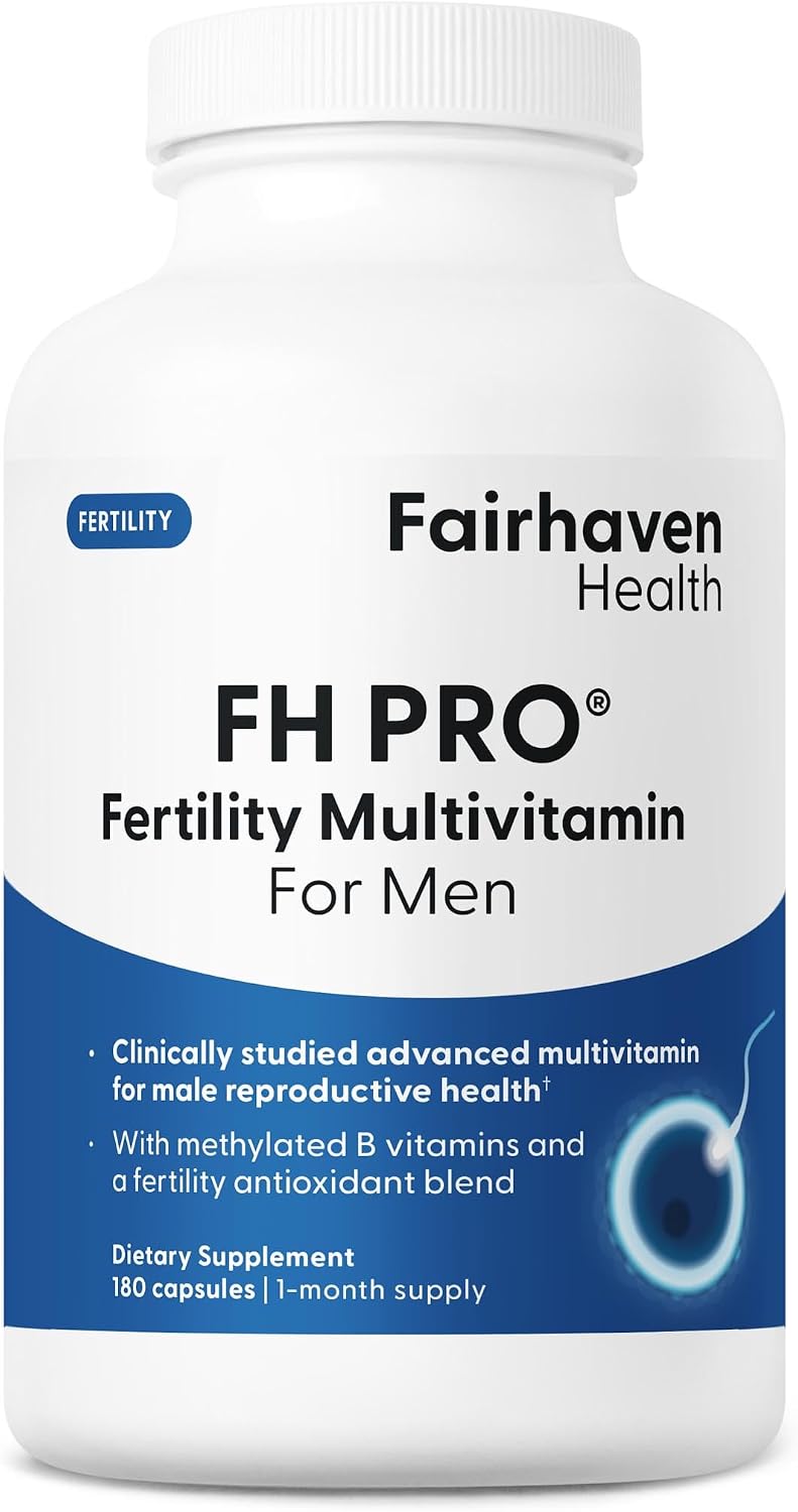 FH Pro for Men - Suplemento de Fertilidad Masculina con L-carnitina, Zinc y CoQ10 | 180 Cápsulas