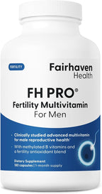 FH Pro for Men - Suplemento de Fertilidad Masculina con L-carnitina, Zinc y CoQ10 | 180 Cápsulas