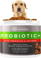 PawMedica Probióticos y Enzimas Digestivas para Perros - 120 Comprimibles Masticables