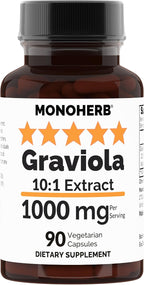 Graviola 10:1 Extract - 1000 mg por Dosis - 90 Cápsulas