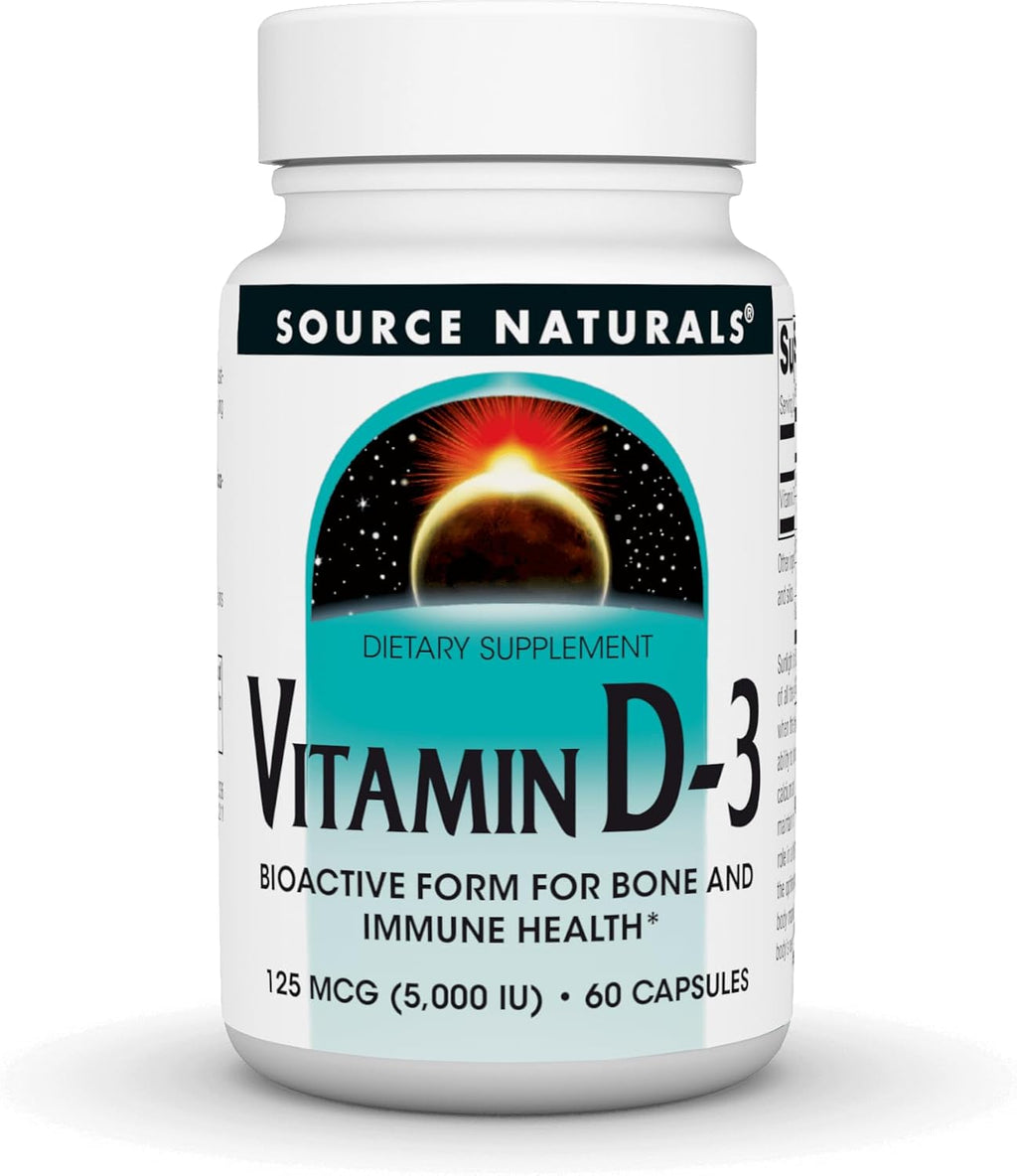 Source Naturals Vitamina D3 5000 UI - 60 Cápsulas