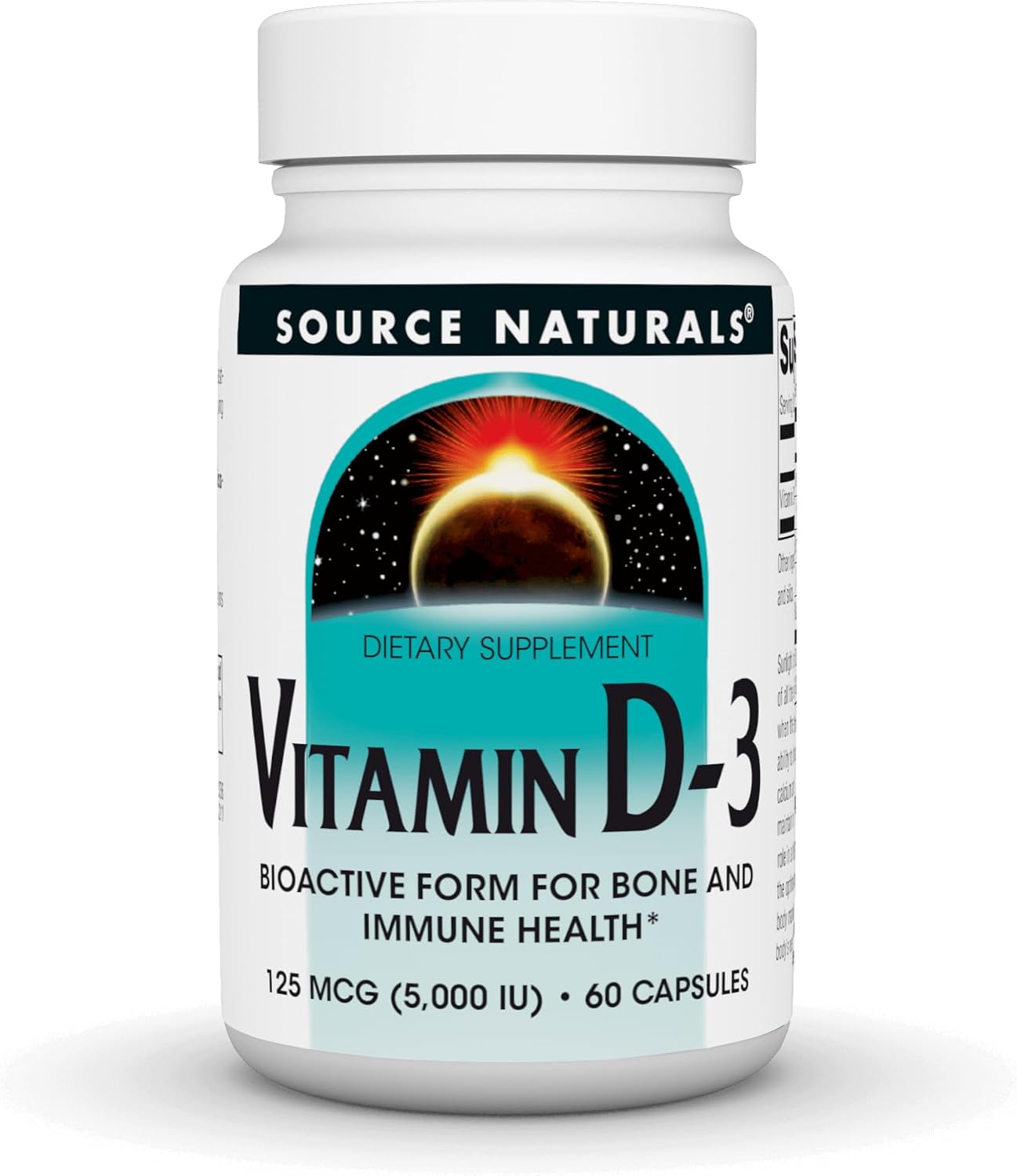 Source Naturals Vitamina D3 5000 UI - 60 Cápsulas