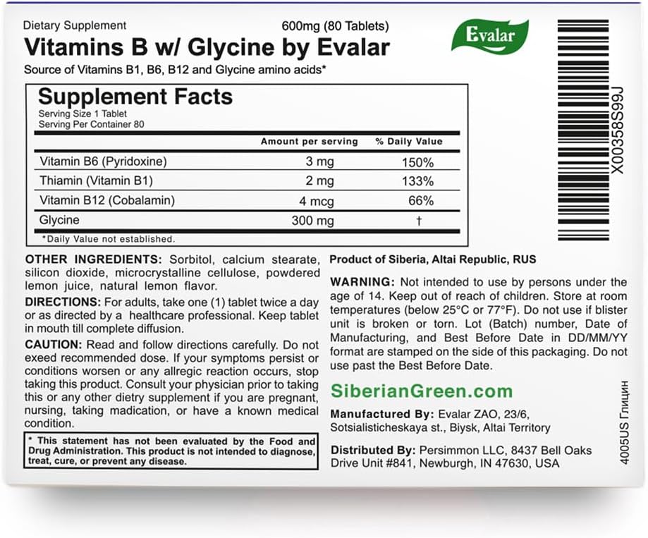 Glycine Forte de Evalar – 60 comprimidos