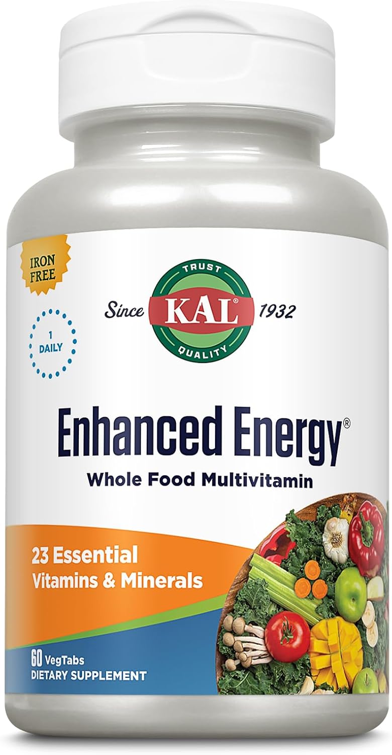 KAL Enhanced Energy - Whole Food Multivitamin for Men & Women, 60 VegTabs