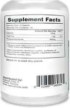 Natural Vida Fosfatidilserina 400 mg – 120 Cápsulas Vegetales (30 Dosis) – Sin Soja