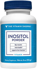 The Vitamin Shoppe Inositol en Polvo Puro - Myo-Inositol - 113 g (134 Servicios) - Sin Sabor, Vegano