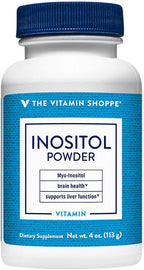 The Vitamin Shoppe Inositol en Polvo Puro - Myo-Inositol - 113 g (134 Servicios) - Sin Sabor, Vegano