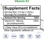 HoneyCombs Vitamin K Drops – Gotas Líquidas de Vitamina K1 (Fitonadiona) – 473 ml