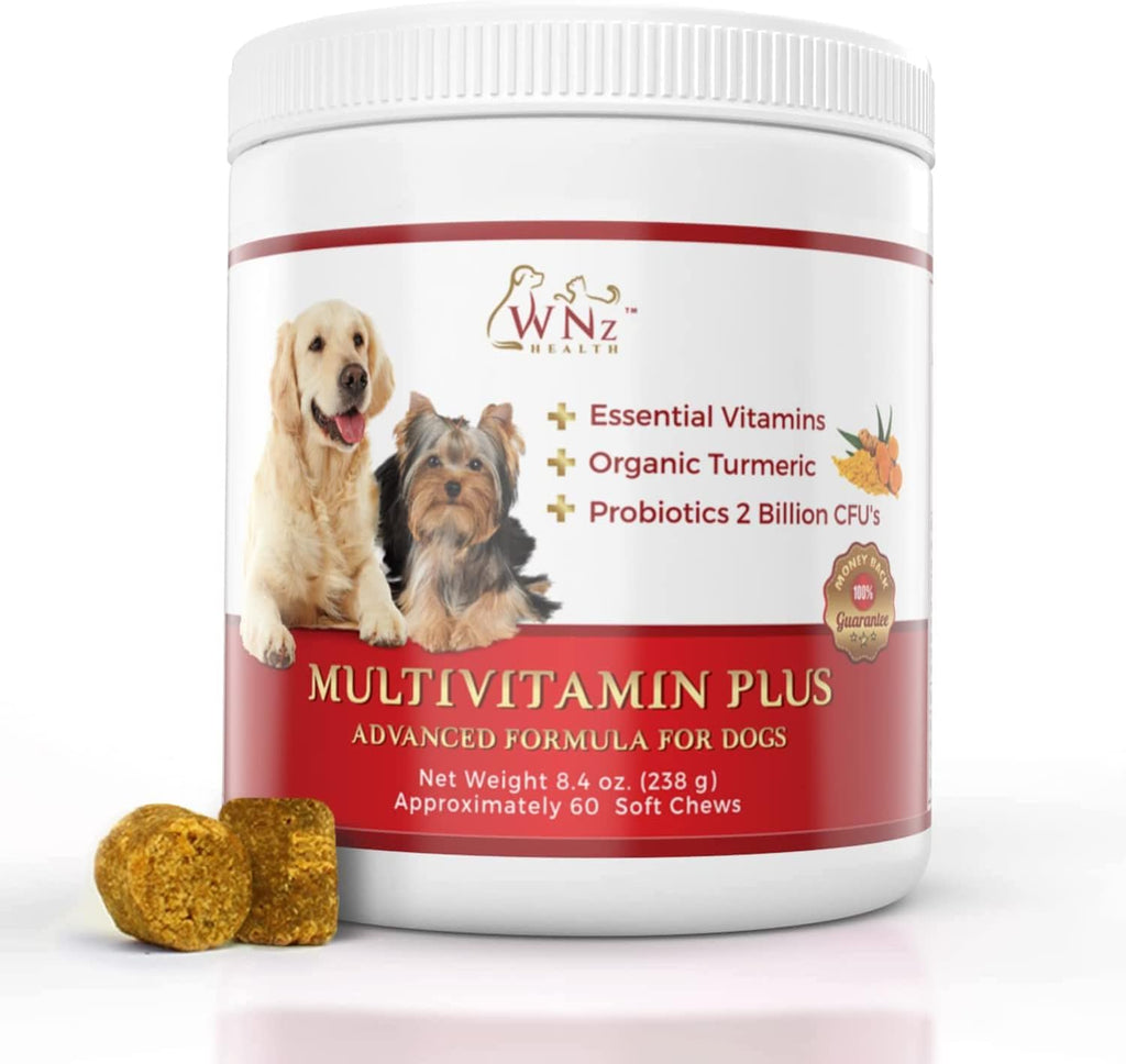 Multivitamínicos y Probióticos para Perros con Cúrcuma y Yucca - 60 Masticables