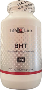 LifeLink BHT (Butilhidroxitolueno) 250 mg x 500 Cápsulas