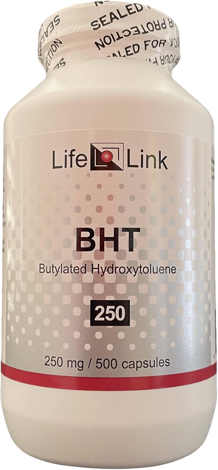 LifeLink BHT (Butilhidroxitolueno) 250 mg x 500 Cápsulas
