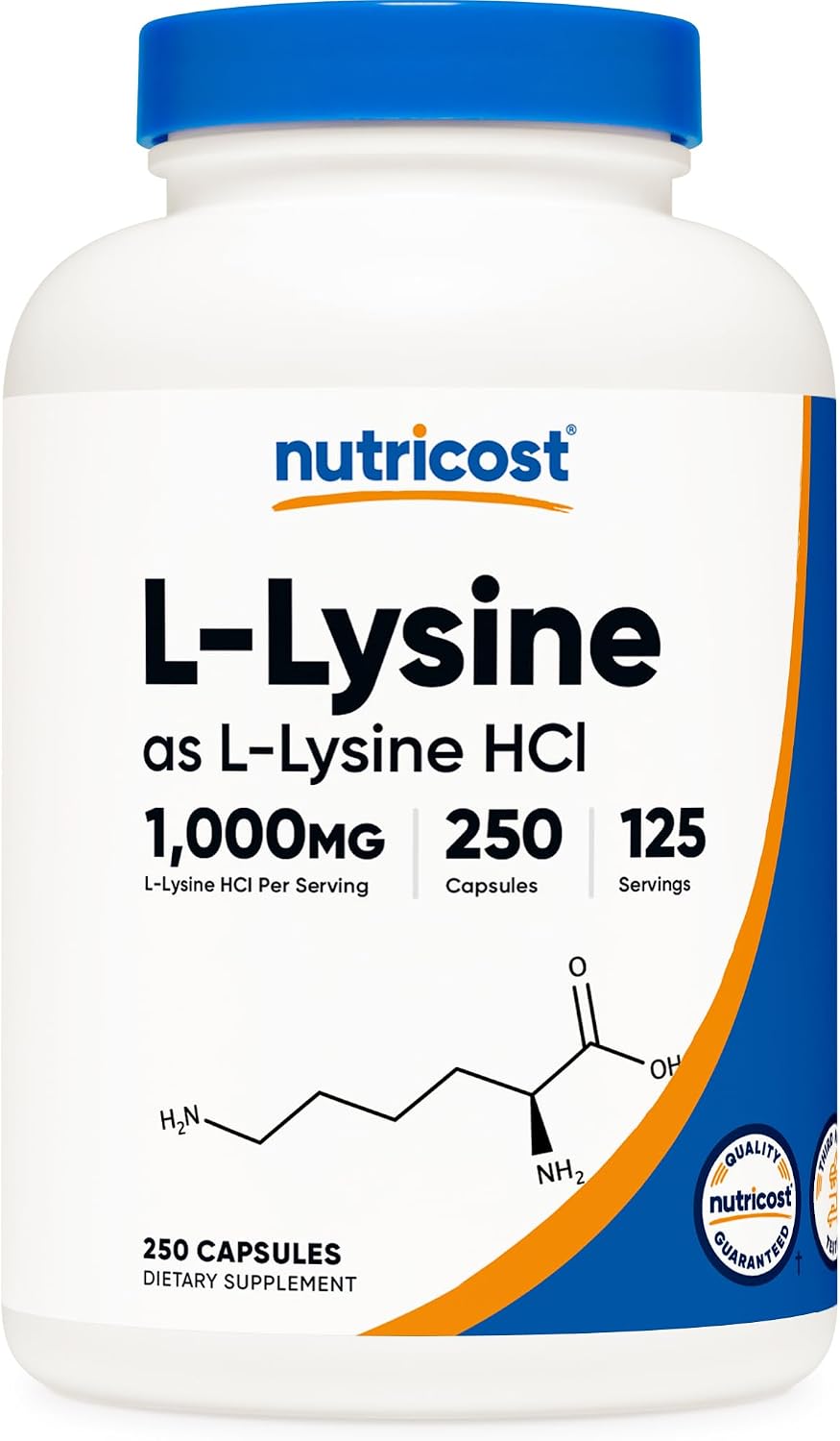 Nutricost L-Lisina 1000mg, 250 Cápsulas - 500mg por Cápsula