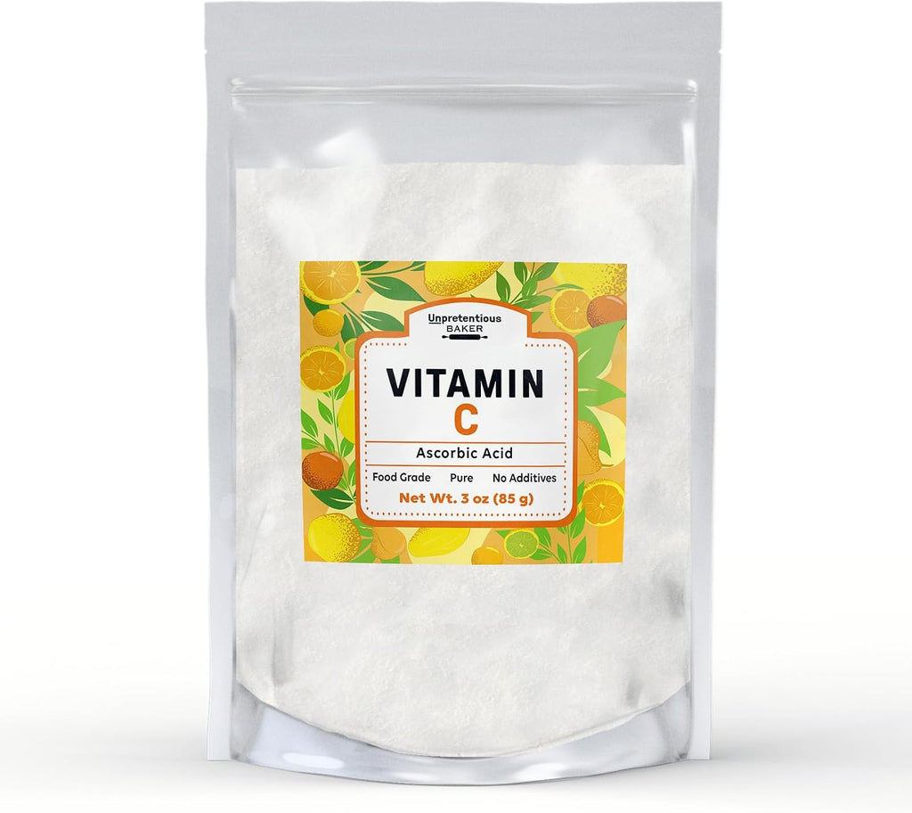 Unpretentious Polvo de Vitamina C - Ácido Ascórbico Puro, Bolsa Resellable (454 g)