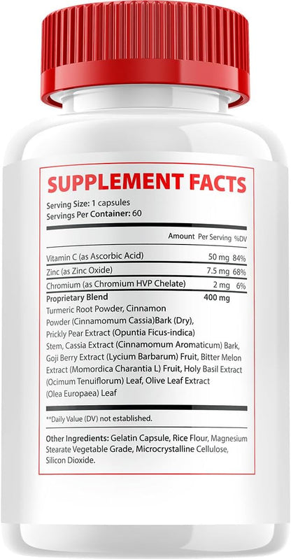 Gluco Bio Healthy Vitamin Capsules - 120 Cápsulas (2 Envases) – Image 6