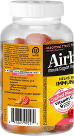 Airborne Vitamina C + Zinc Gomitas para Niños, 500 mg, Sabor a Frutas Variadas, 63 Gomitas (Paquete de 4)