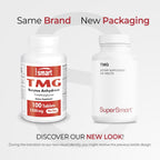 Supersmart TMG 2250 mg (Alta Potencia) - Trimetilglicina Betaína Anhidra - 100 Comprimidos