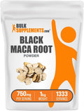 Polvo de Maca Negra - Suplemento de Raíz de Maca Negra, Vegano, Sin Gluten, 750mg por Ración, 1 kg