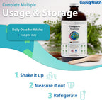 LIQUIDHEALTH Complete Multiple Multivitamínico Líquido Adultos - Vitaminas, Minerales y Nutrientes Esenciales - 3 Pack