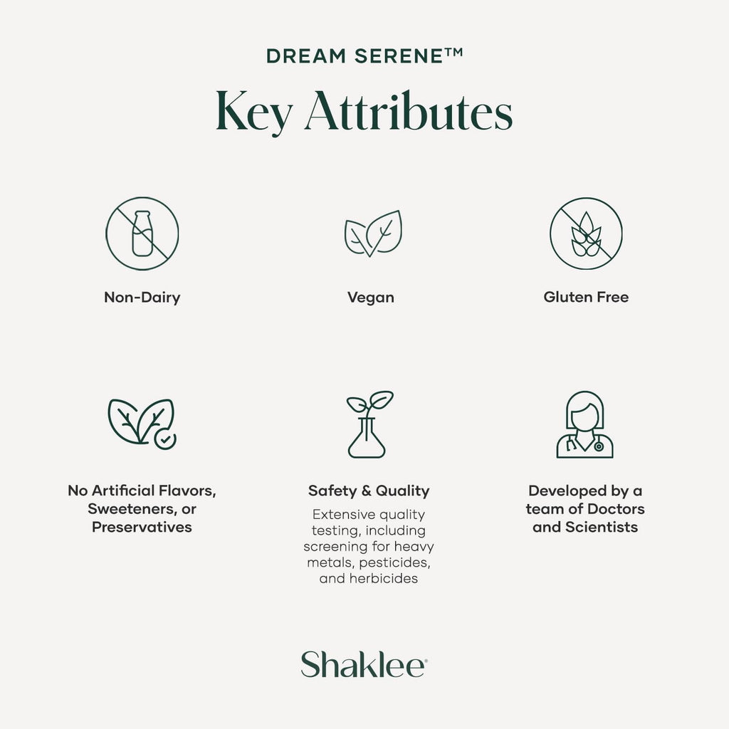 Shaklee Dream Serene - Ayuda para Dormir con Melatonina, Valeriana, Melisa y L-Teanina, 30 Softgels