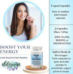 Elderwise Sea Moss Cápsulas - Alga Marina con Bardana y Fucus - 60 Cápsulas Veganas