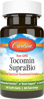 Carlson Tocomin SupraBio - Complejo de Tocotrienoles de Espectro Completo - No OGM - 60 Cápsulas Blandas