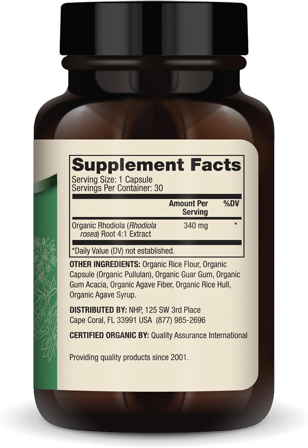 Extracto Orgánico de Rhodiola de Dr. Mercola - Apoyo Adaptogénico, Nervioso y Energético - 30 Cápsulas