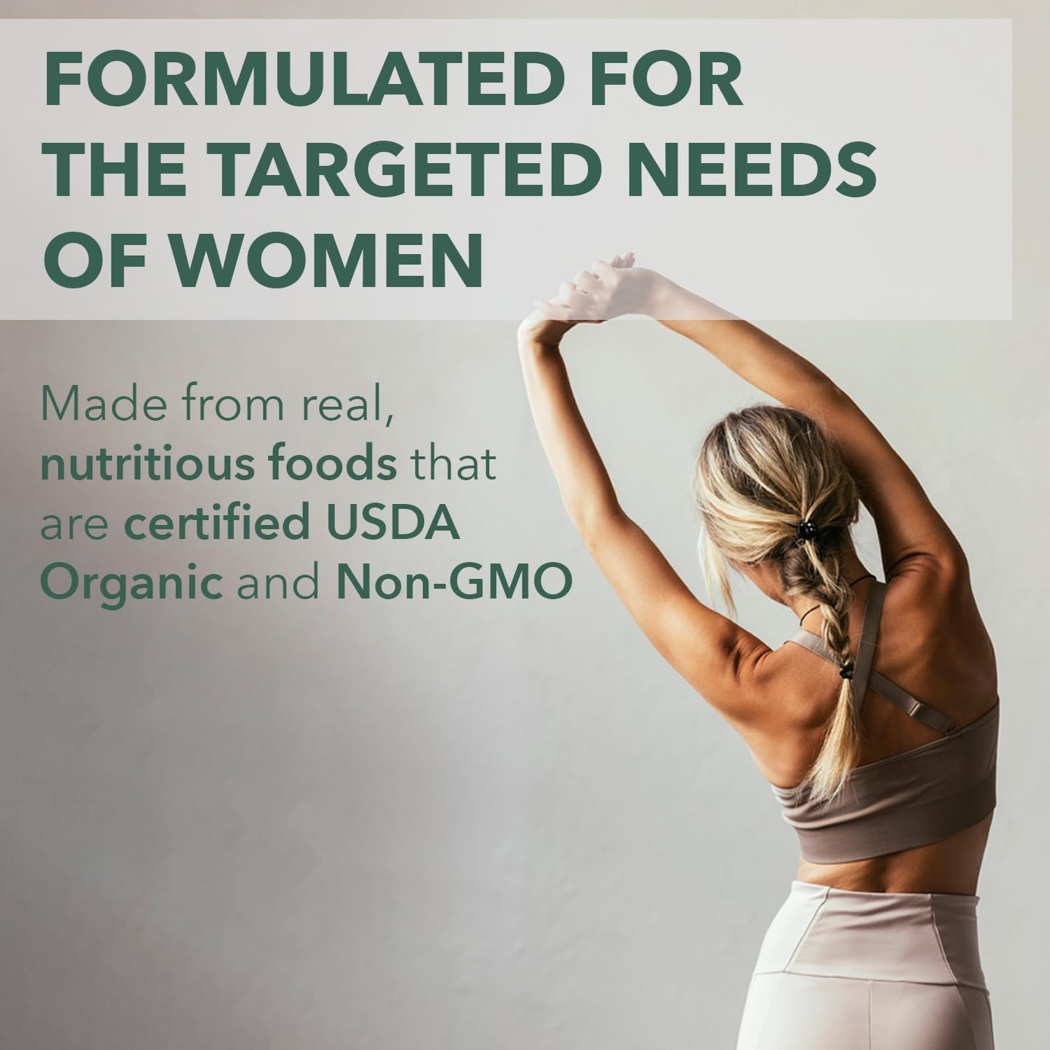PlantFusion Multivitamínico Orgánico para Mujeres con Hierro - 60 Comprimidos