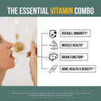 Vitamina D3 K2 Orgánica 10000 UI + 120 mcg MK-7 - Gotas Sublinguales - Triquetra Health