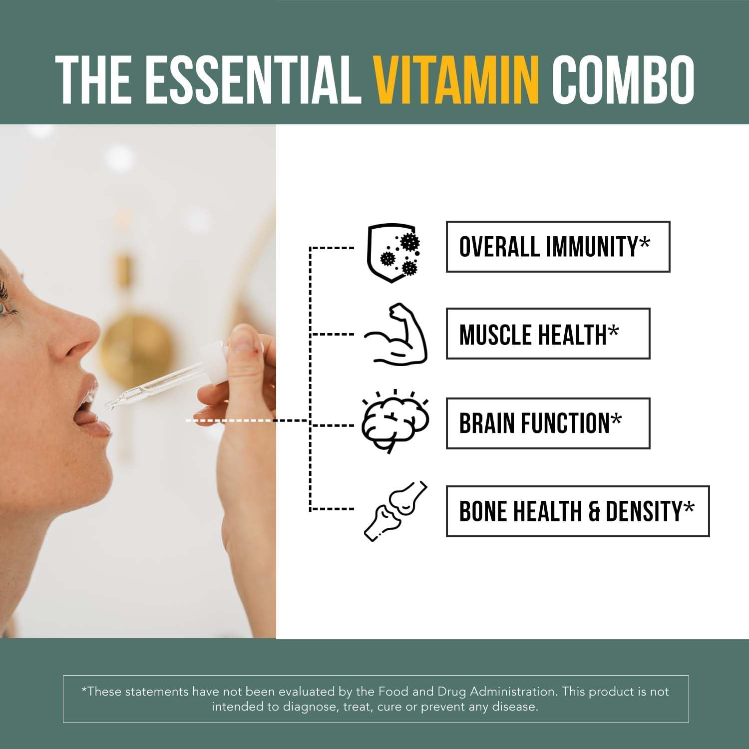 Vitamina D3 K2 Orgánica 10000 UI + 120 mcg MK-7 - Gotas Sublinguales - Triquetra Health