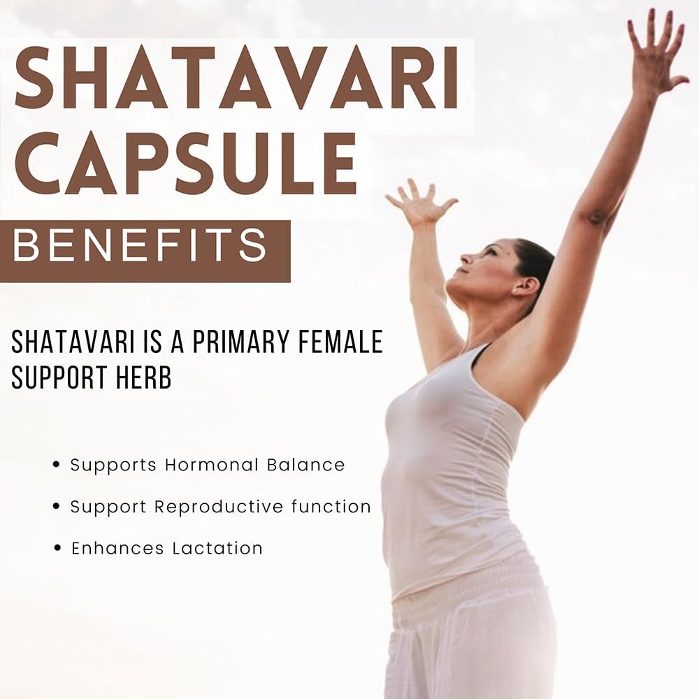 Shatavari Cápsulas 1000mg – 90 Cápsulas Veganas – Complemento Ayurvédico para la Mujer