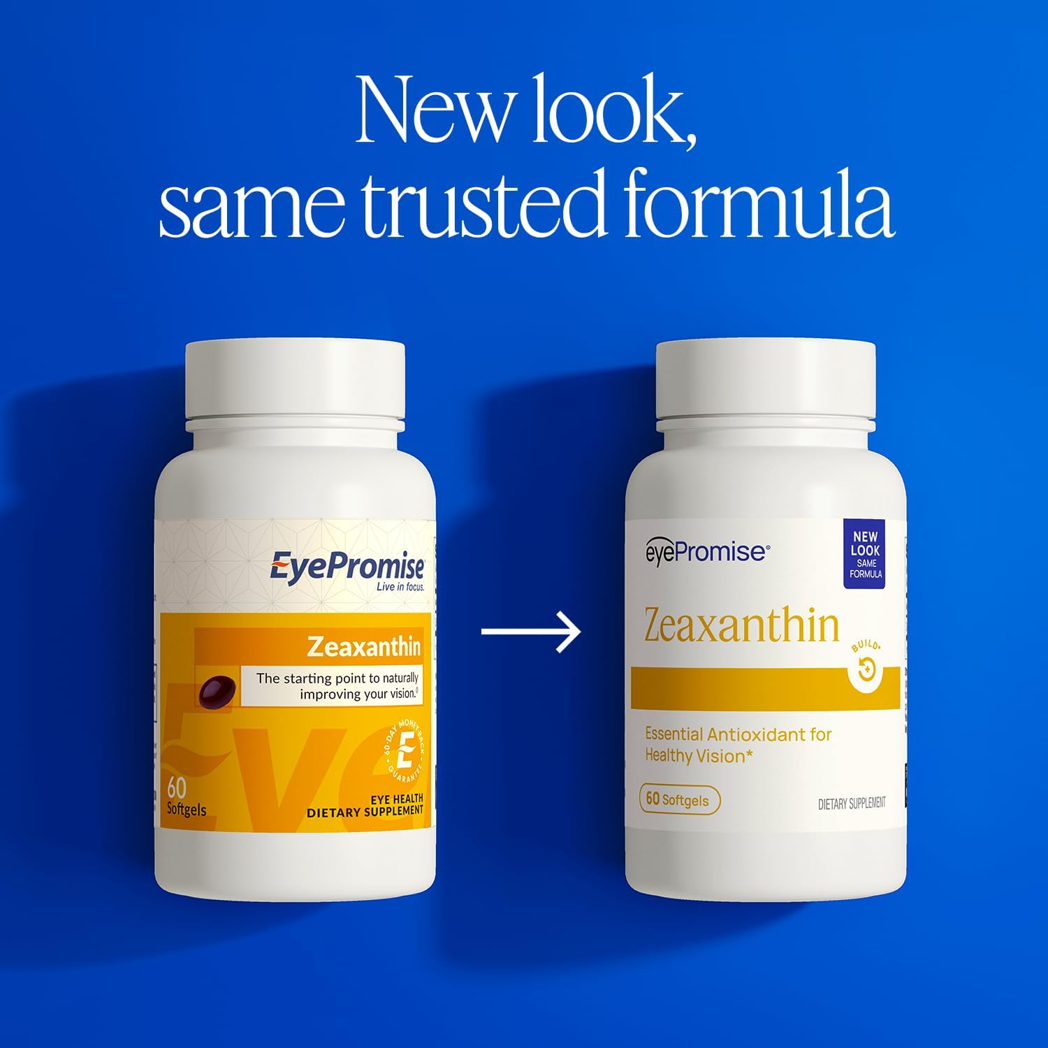 EyePromise Zeaxantina - Suplemento para la Salud Visual, 60 Softgels (60 días)