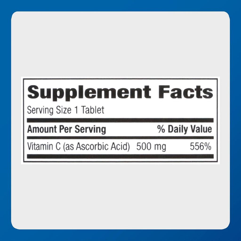 Major Vitamin C-500 mg Ácido Ascórbico - 1000 Comprimidos