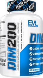 EVL DIM 200mg para Hombres - con Bioperina para Mayor Absorción - Vegano No Transgénico