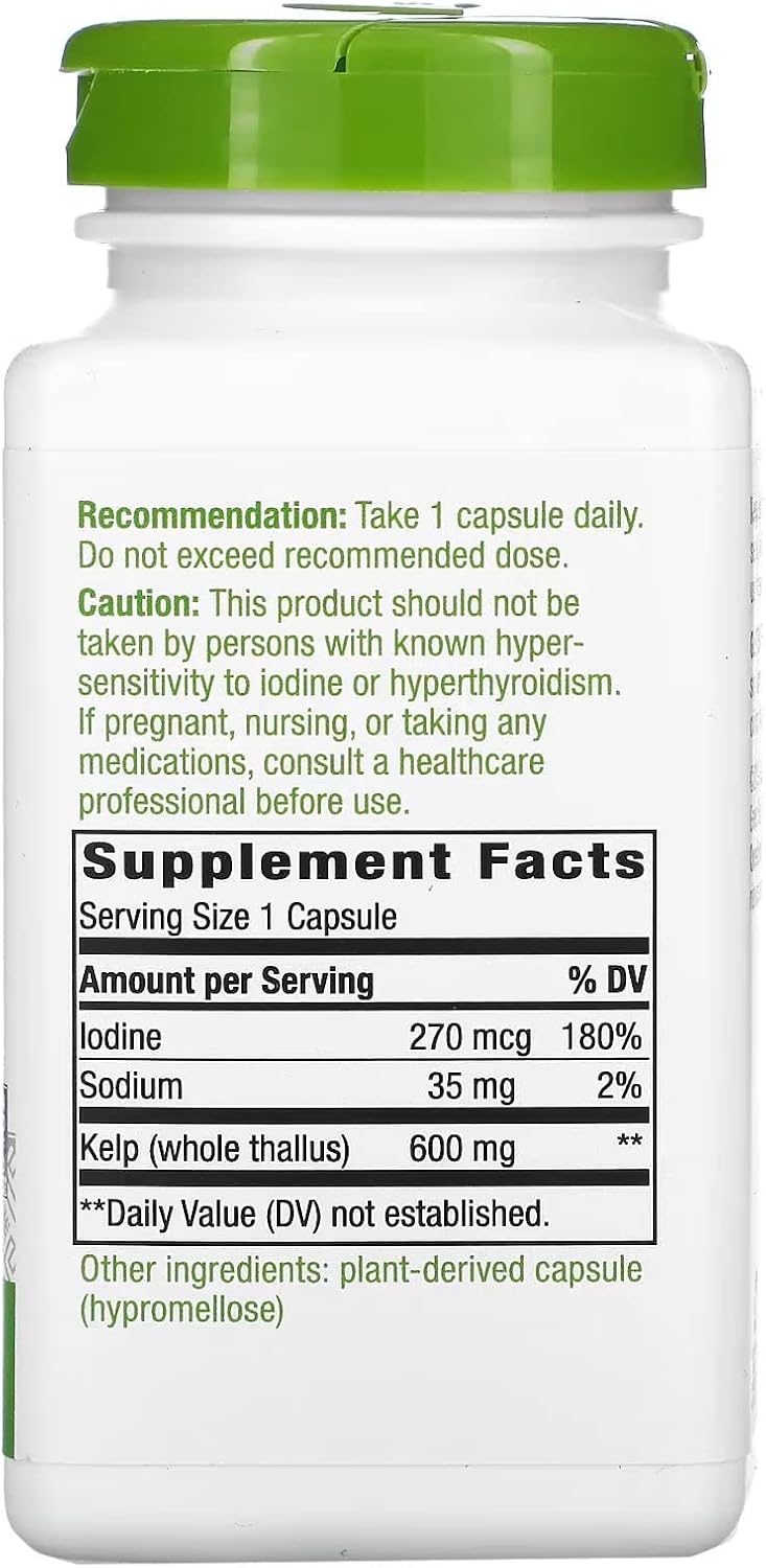 Nature's Way Kelp 600mg - 180 Cápsulas (Paquete de 3)