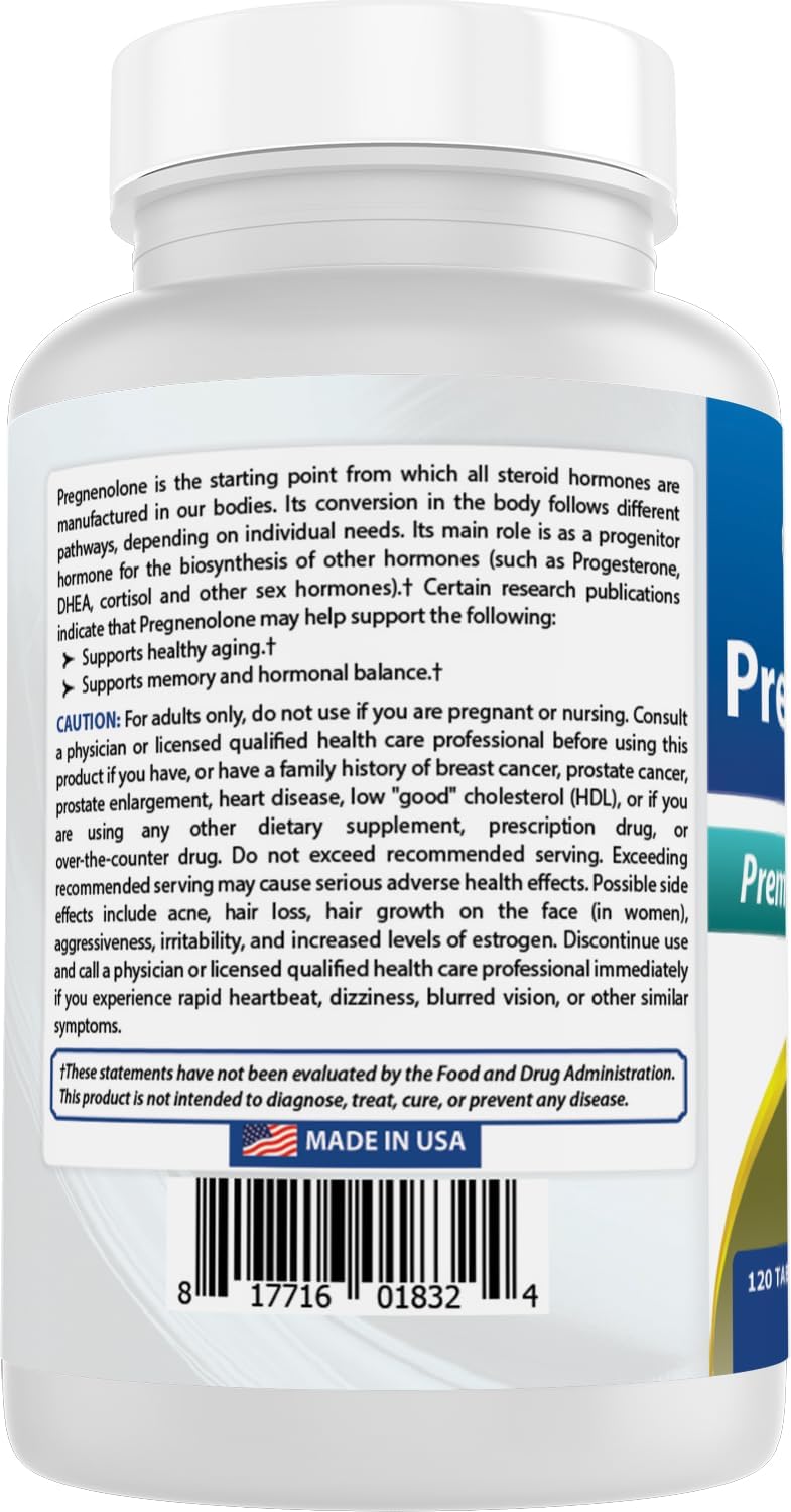 Best Naturals Pregnenolona 100 mg 120 Comprimidos