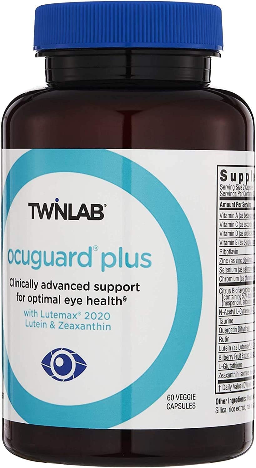 Twinlab Ocuguard Plus - Suplemento Ocular con Zinc, Vitamina A, C y D - 60 Cápsulas Veganas