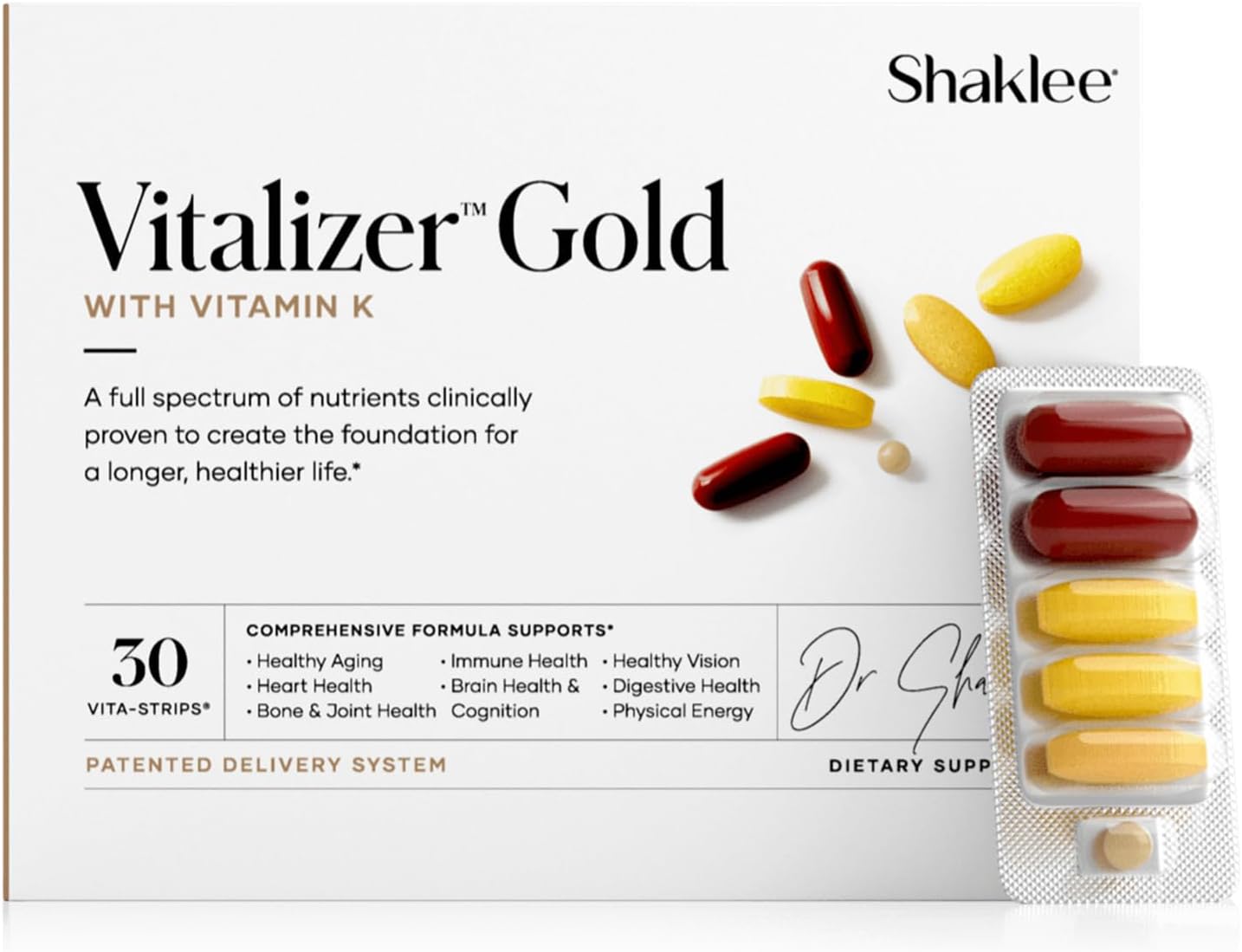 Shaklee Vitalizer Women - Multivitamínico Prenatal/Postnatal con Omega-3 y Probióticos - 30 Tiras Vita-Strip