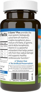 Carlson - E-Gems Plus, 400 UI (268 mg), Vitamina E de origen natural, 100 Cápsulas blandas
