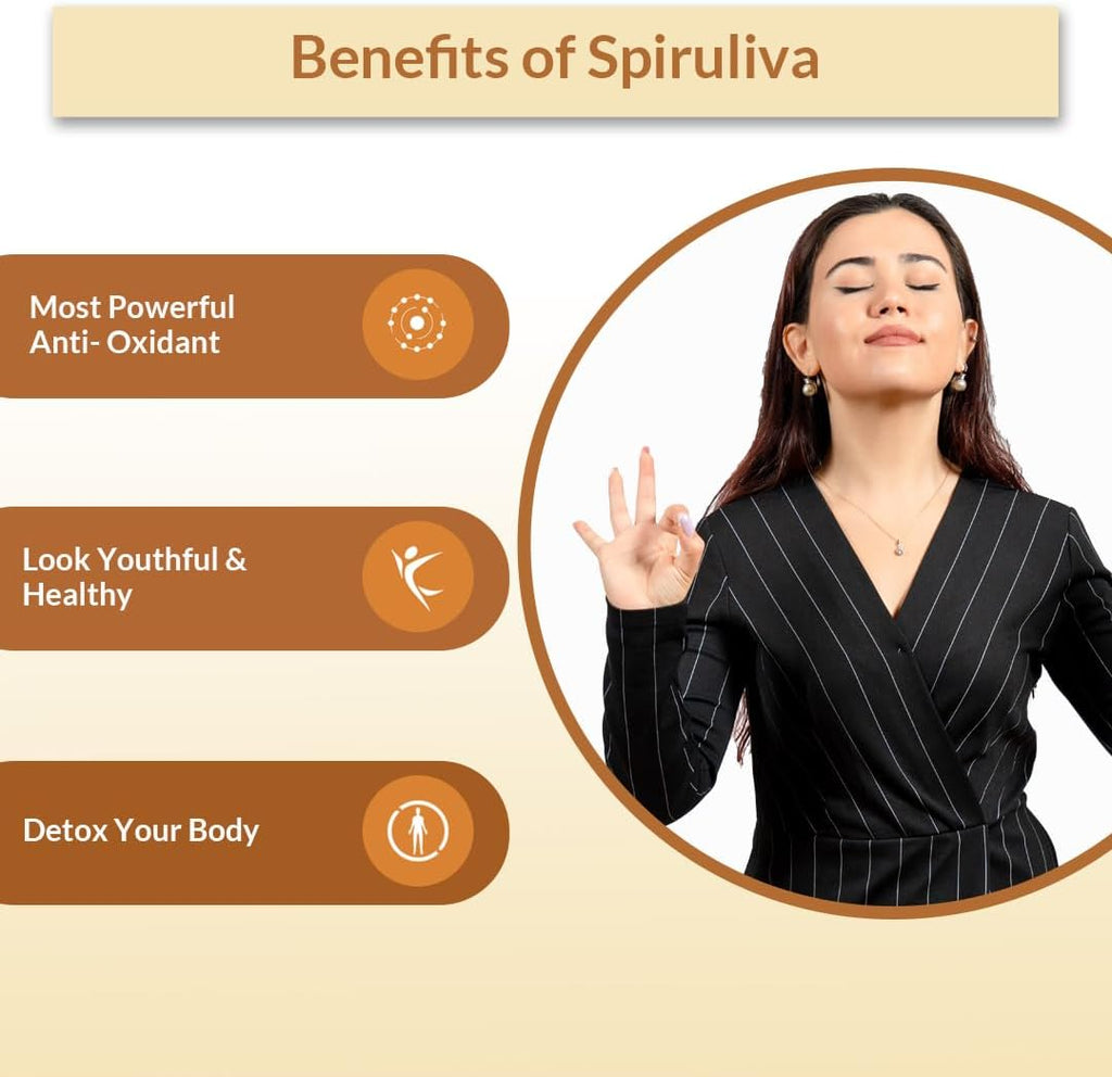 Spiruliva Spirulina Orgánica con Astaxantina - 160 Comprimidos