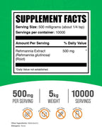 BulkSupplements Rehmannia Root Extract Powder - 500mg per serving, 1 kg (Pack of 5)