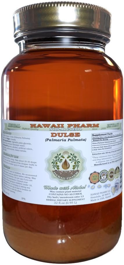 Hawaii Pharm Extracto Líquido de Dulse sin Alcohol - 2x946 ml (2x32 oz)