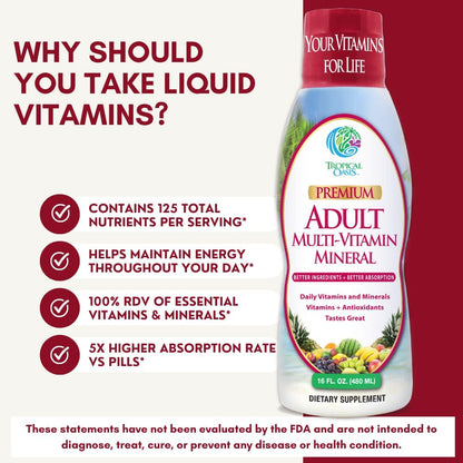 Tropical Oasis Multivitamínico Líquido para Adultos - 473 ml – Image 6