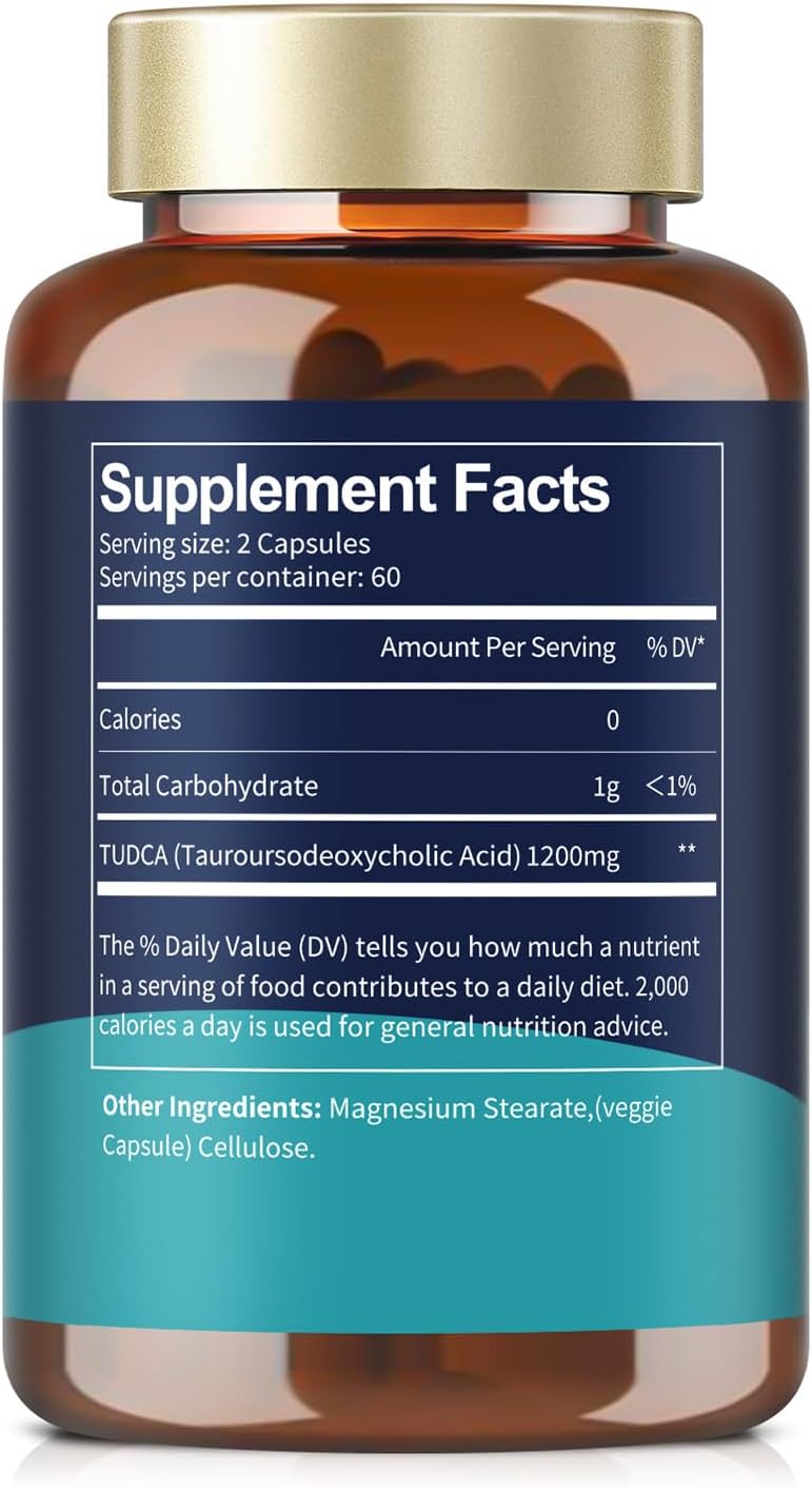 Totaria TUDCA 1200mg – Suplemento Hepático, 120 Cápsulas