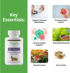 Paradise Herbs, Extracto de Berberina, 500 mg, 60 Cápsulas Vegetarianas