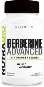 NutraBio Berberine Advanced – Dihidroberberina 200 mg, 60 Cápsulas