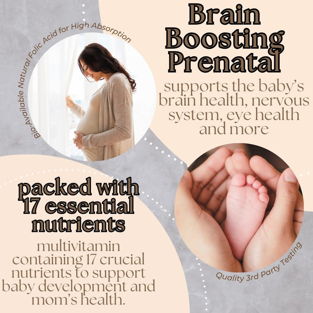 Research Labs Vitaminas Prenatales con Metilfolato y DHA - 60 Cápsulas