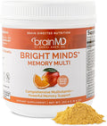 BRAINMD BRIGHT MINDS Memory Multi - Multivitamínico en polvo sabor Naranja Mango - 153 g (30 raciones)